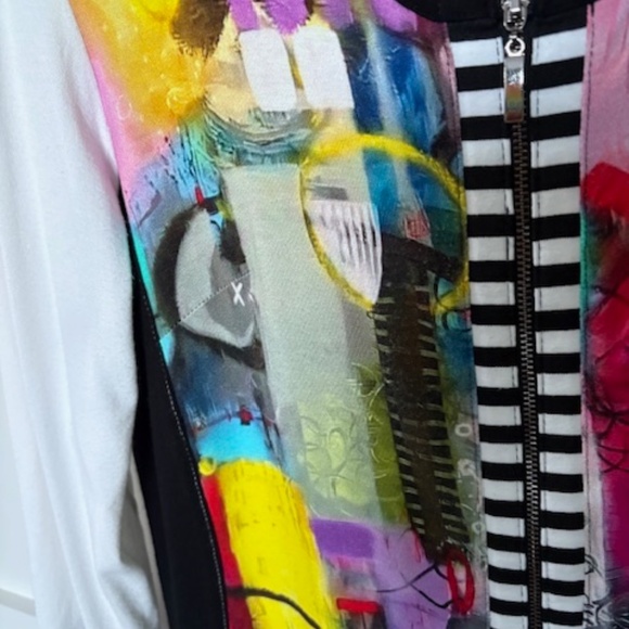 Simply Art by DOLCEZZA sz M long top tunic multicolour abstract art pattern - Picture 16 of 16